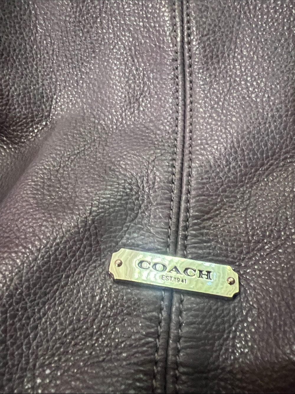 Coach Leather Hobo Shoulder Bag - Gray - Picture 2 of 10
